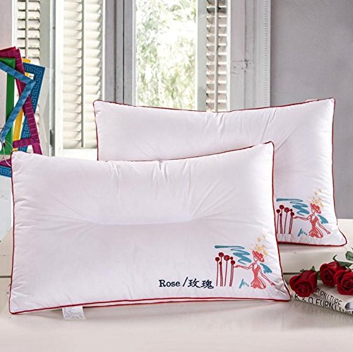 Plume en soie lavage coton broderie satin oreil...