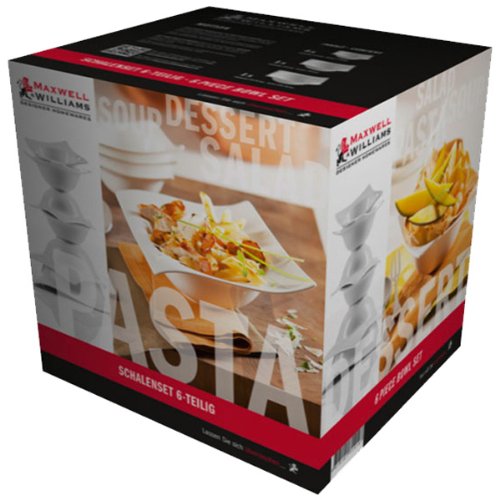 maxwell and williams Maxwell & Williams Motion set de Coupes, 6 Pièces. GB, Carré, Convient pour les Pâtes, Soupes, Desse code EAN 9315121714127 