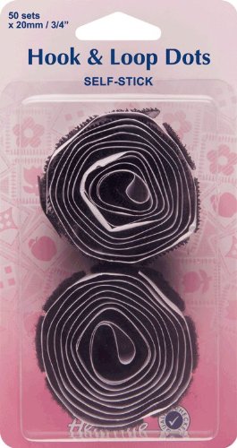 Pastilles velcro auto-adhésif : Noir