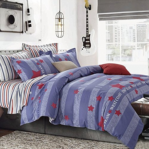 Coton denim imprimé étoile fois 200 * 230cm (1,...