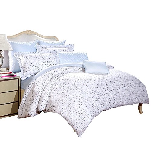 Bed family of four Kit draps en coton quatre sweetheart Polka Dot bleu applicables à 1.2m lit (152 * 210cm) code EAN 9341006831214 