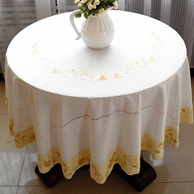 ZYT A Motifs Coton mélangé Rond Nappes de table
