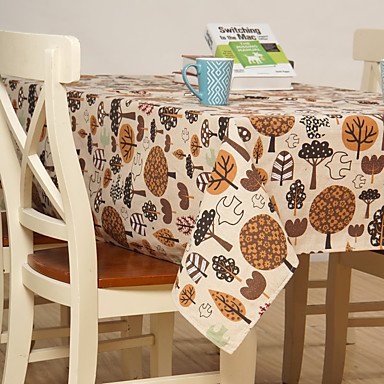 ZYT Coton mélangé Rectangulaire Nappes de table...