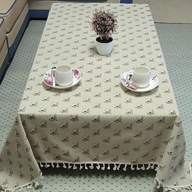 ZYT Mélange Lin/Coton Carré Nappes de table