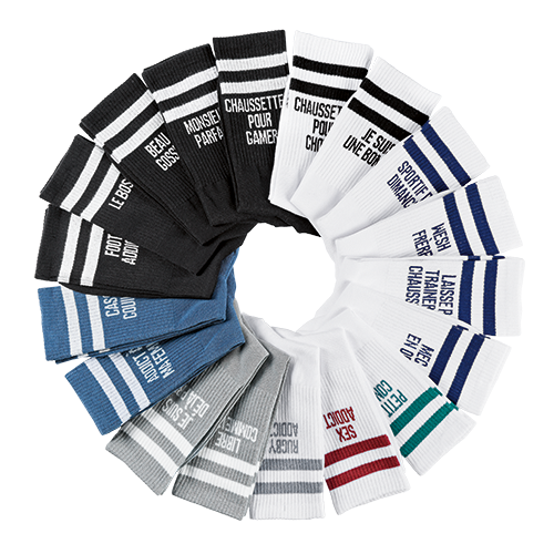  CHAUSSETTES SPORT À MESSAGES code EAN 9366488900247 