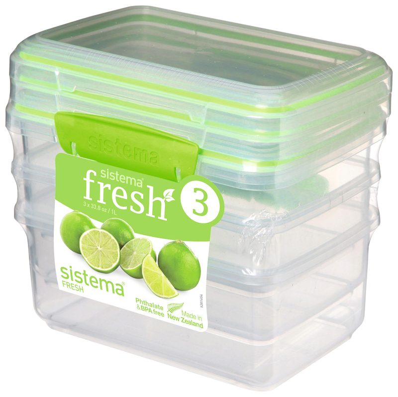 LOT 3 BOITES A CLIPS FRESH 1 L Sistema