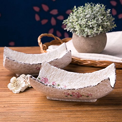 Plaque incurvée en forme de bateau peint à la m...