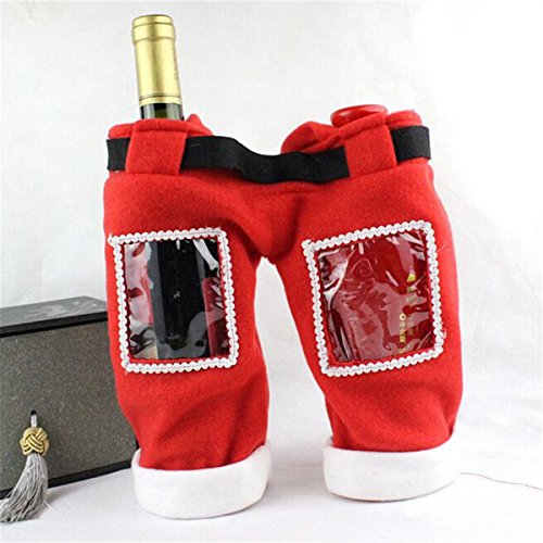 Xmas noël bouteille de vin cadeau housse de noë...