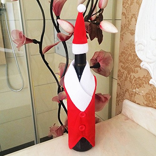 Bouteille de vin rouge de noël sac du père noël...