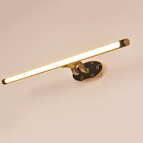 QZz Eclairage pour coiffeuse QZz salle de bain Cuivre LED chaud Maquillage White Light Mirroir Eclairage salle de bain -J150 ( taille : 9W58cm ) code EAN 9496123670878 