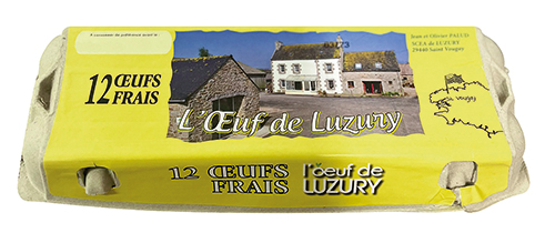 L’ŒUF DE LUZURY 12 ŒUFS FRAIS code EAN 9517539 