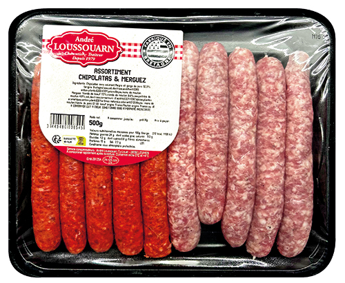 LOUSSOUARN ASSORTIMENT CHIPOLATAS ET MERGUEZ code EAN 9700258 