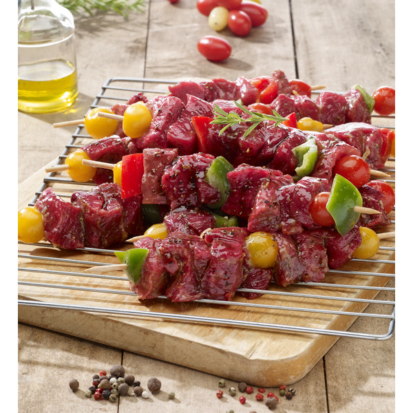 BROCHETTE DE VIANDE BOVINE ATTENDRIE MARINÉE AU...