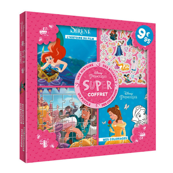 Disney Princesses Super coffret Histoire Coloriages Stickers Puzzle code EAN 9782017066149 