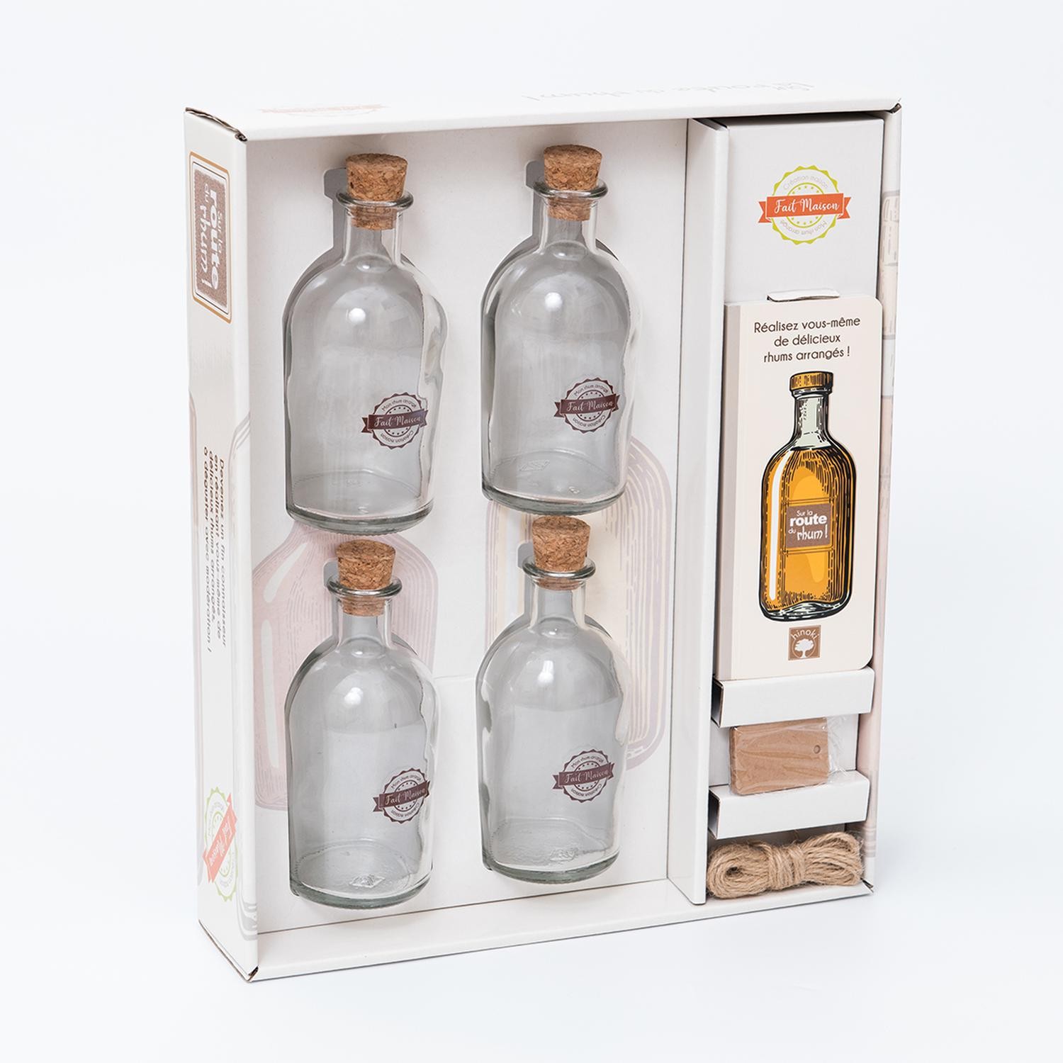 Le coffret Livre + Bouteilles pour rhum arrangé 