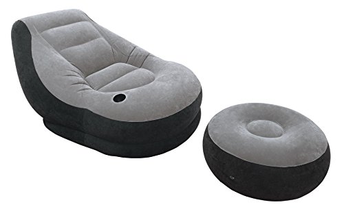 68564 set fauteuil + pouf floques ultra lounge