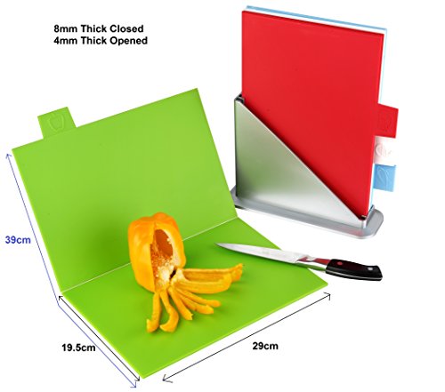 Lot de 4 planches à découper pliante et compact...