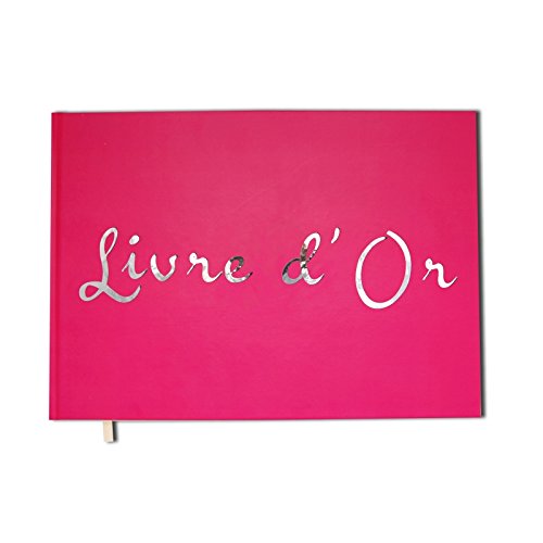 Livre d'or rose - Format A4 paysage - Couvertur...
