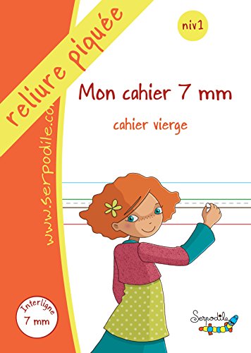 Serpodile Cahier Ligné - Interligne 7mm - Niveau 1 code EAN 9791090155121 