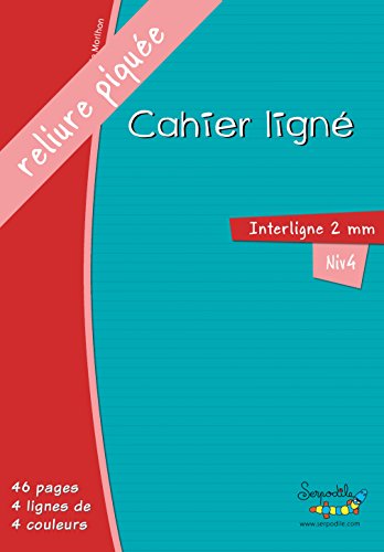 Petit cahier avec lignes en couleur - interlign...