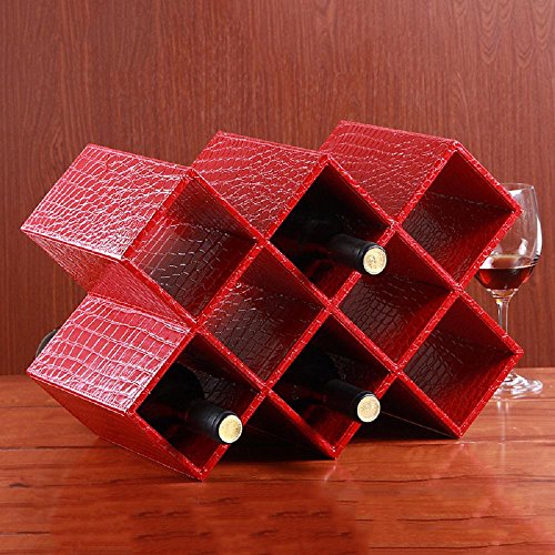 DONG Grille de création cuir bois vin , red