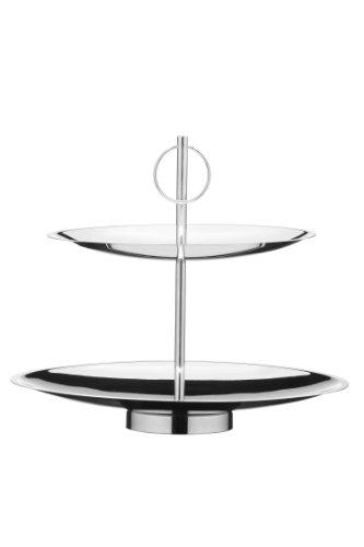 Assiette à gâteaux inox 2 étages