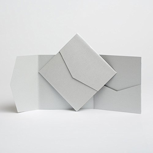 Invitations 144 mmx144 mm nacré Argenté argent 9999182197848 Pocketfold Invites Invitations 144 mmx144 mm nacré Argenté argent 9999182197848 Pocketfold Invites