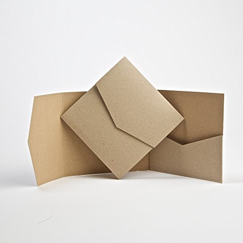 Enveloppes d'Invitations en papier mat recyclé 144 mmx144 mm 9999454162987 Pocketfold Invites Enveloppes d'Invitations en papier mat recyclé 144 mmx144 mm 9999454162987 Pocketfold Invites