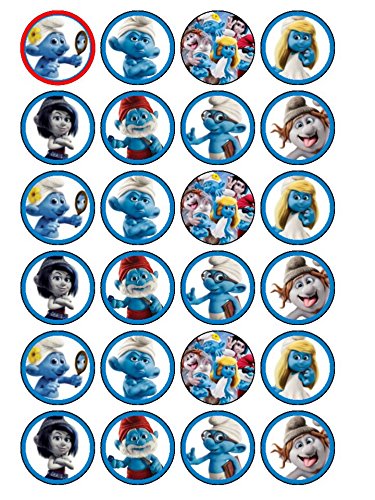 24 x Schtroumpfs 2 (# 2) pour cupcakes
