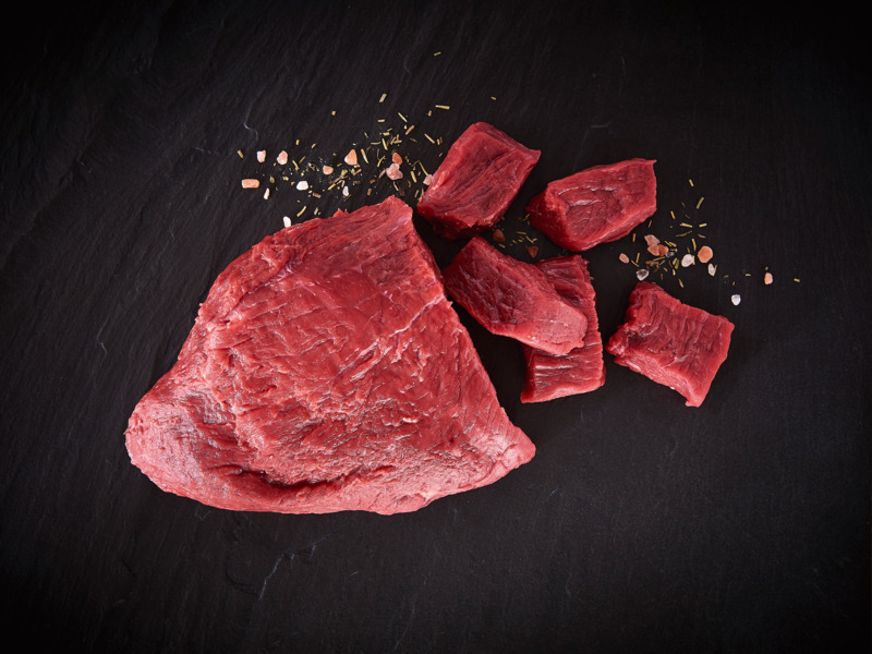 VIANDE  BOVINE  : PIÈCE À FONDUE (TRANCHE , TEN...