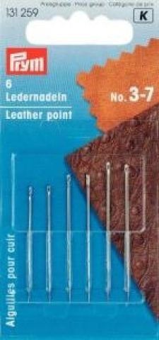 Aiguilles pour cuir 3-7 acier argenté assorties