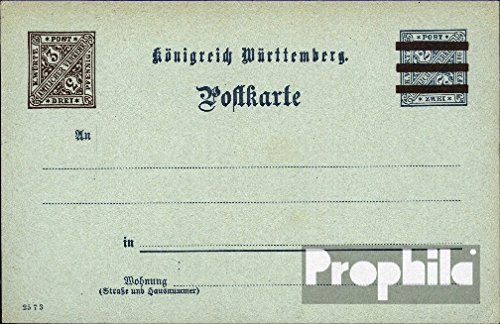 Württemberg dp40 carte postale de service 1908 ...