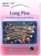 Broches 38 mm: tête en plastique de couleur