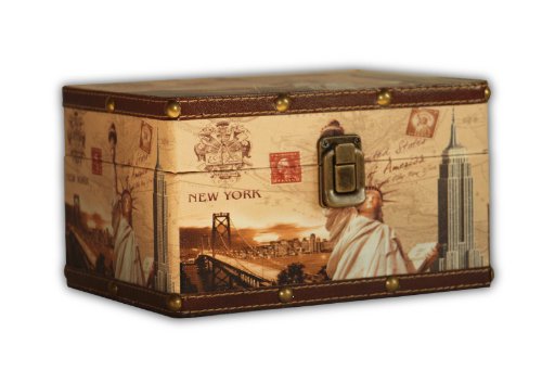 Coffret de rangement en bois déco New York