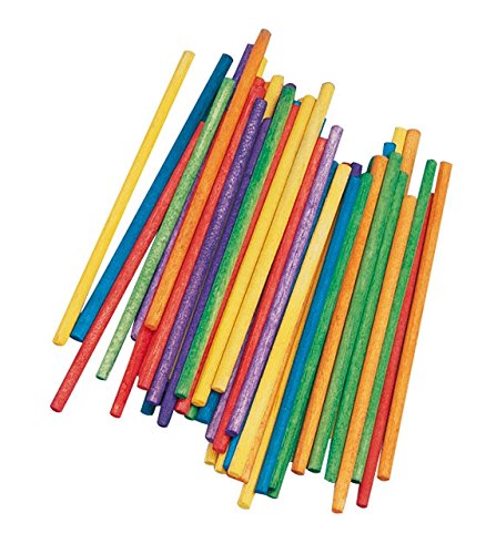 Batonnets en bois - Couleurs assorties - Ø 4 mm...