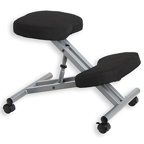 Tabouret ergonomique ROBERT aluminium/noir