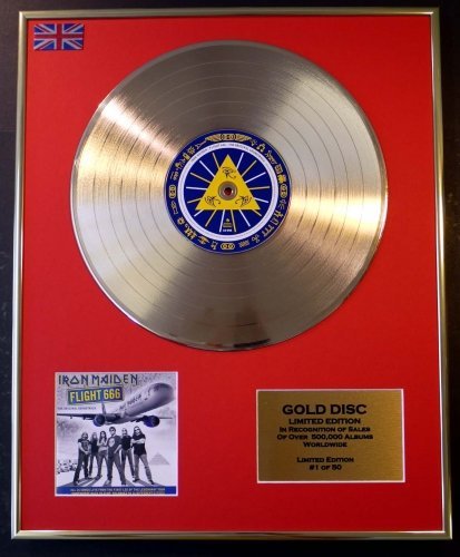 IRON MAIDEN/EDITION LIMITEE/CADRE DISQUE D'OR C...