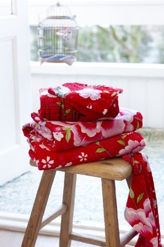 Pip serviette birds in paradise rouge 50 x 100 ...