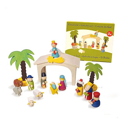 Kit creche en bois colorés-idéal pour les enfants