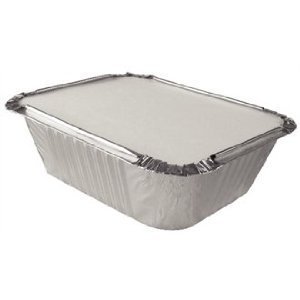 GSL? - 50 x SILVER ALUMINIUM FOIL CONTAINERS TR...