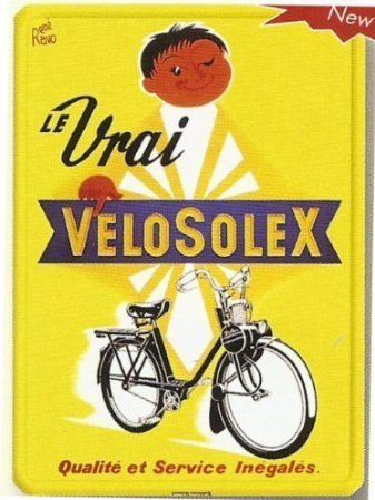 PLAQUE METAL 40X30cm PUB RETRO LE VRAI VELO SOL...