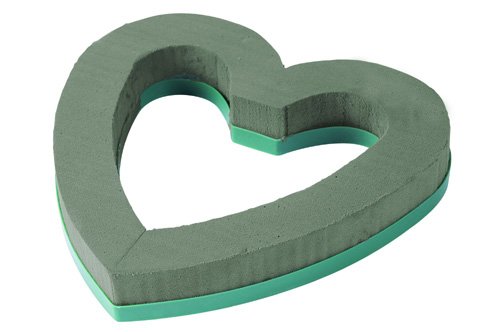 Nasssteckschaum 4st.d21cm coeur ouvert