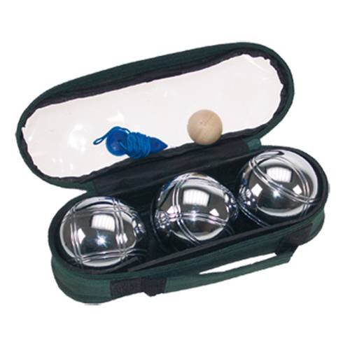 Lot de 3 boules de pétanque 720gr chromées sacoche