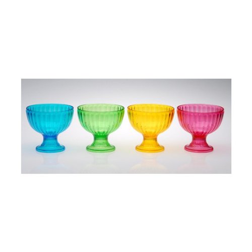 Set de 4 coupes à glace assorties