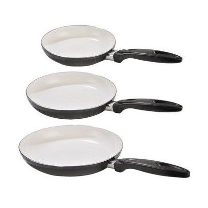 Poêles céramique anti adhésives - Lot de 3