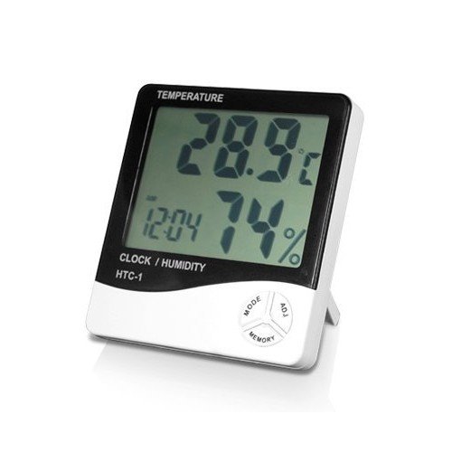 Digital lcd thermometre et hygrometre horloge a...