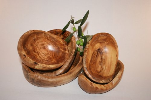 Lot de 5 Coupelles en bois d'olivier