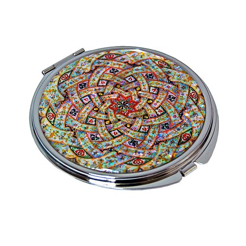 Miroir de Poche Rond Double face Unique Nacre M...