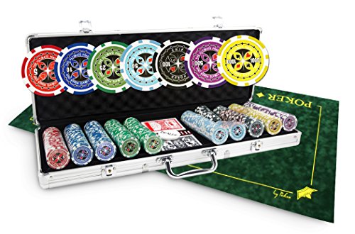 Pack Ultimate Poker 500 jetons + Tapis vert