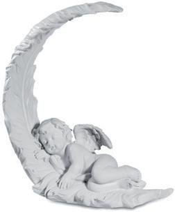 Figurine ange avec plume